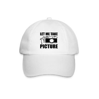 LET ME TAKE A PICTURE (b) - Baseballkappe - Weiß/Weiß - Vorne