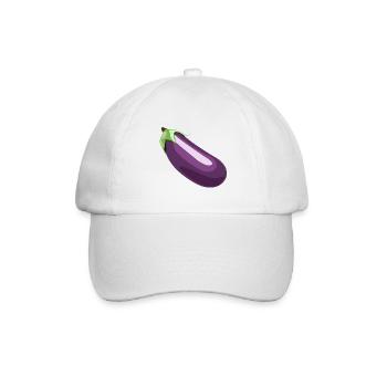 Aubergine - Baseballkappe - Weiß/Weiß - Vorne
