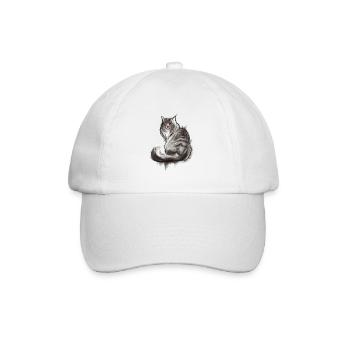 Norwegische Waldkatze - Baseballkappe - Weiß/Weiß - Vorne