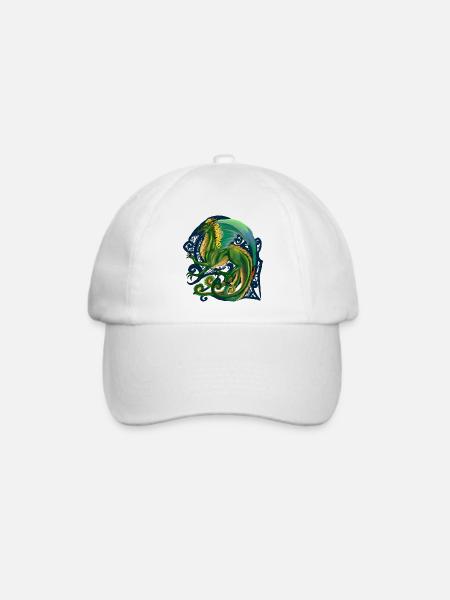 Drachen - Baseballkappe - Weiß/Weiß