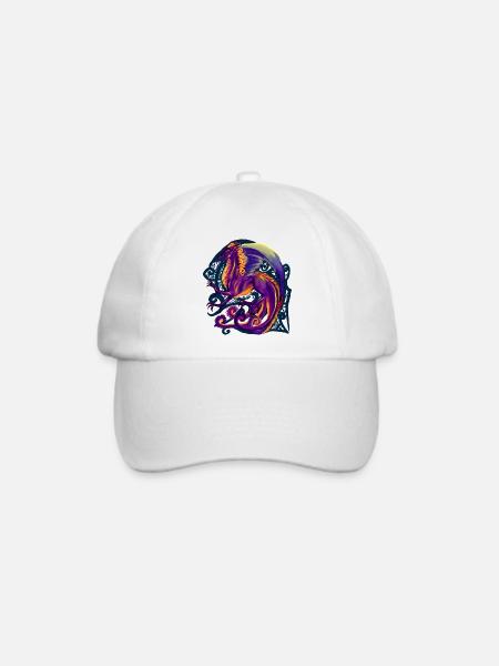 Drachen - Baseballkappe - Weiß/Weiß