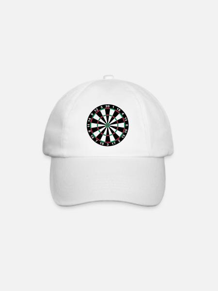 Dartscheibe - Baseballkappe - Weiß/Weiß