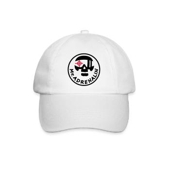 Mr. Adrenalin - Baseballkappe - Weiß/Weiß - Vorne
