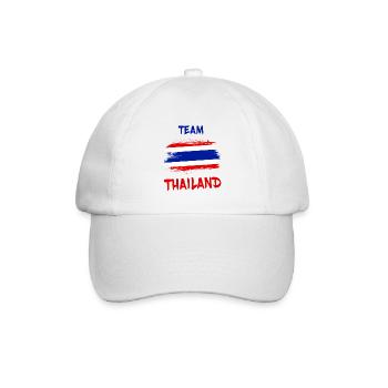 Team Thailand / Flagge Geschenk Bangkok Thai - Baseballkappe - Weiß/Weiß - Vorne