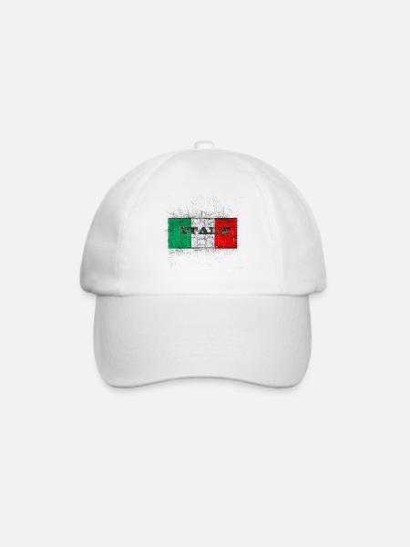 italy - Baseballkappe - Weiß/Weiß