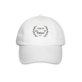 ich weiss, dass mein erlöser lebt - Baseballkappe - Weiß/Weiß - Vorne