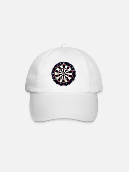 Dart Darts 180 Pfeil Pfeile Sport Glücksspiel Vate - Baseballkappe - Weiß/Weiß
