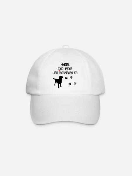 Hunde Spruch - Baseballkappe - Weiß/Weiß