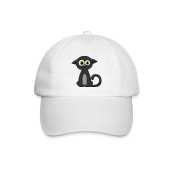 Katzengesicht Kätzchen - Baseballkappe - Weiß/Weiß - Vorne