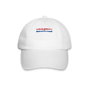 Kroatien - Baseballkappe - Weiß/Weiß - Vorne