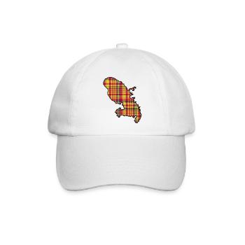 madinina madras umrisskarte - Baseballkappe - Weiß/Weiß - Vorne