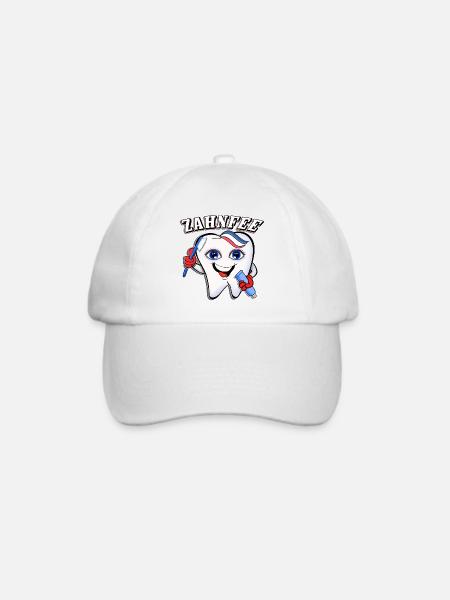 zahn zahnarzt zahnarzthelferin fee zahnpflege - Baseballkappe - Weiß/Weiß