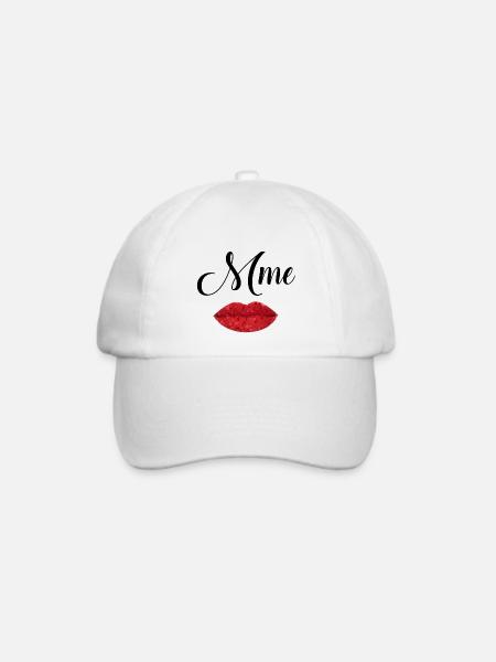 Frau Mund Diamant - Baseballkappe - Weiß/Weiß