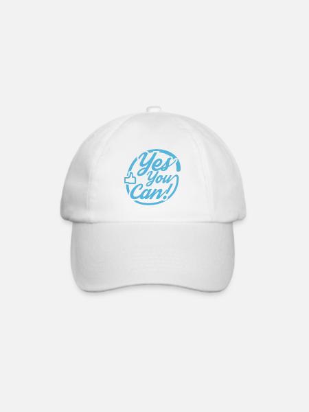 yes you can - Baseballkappe - Weiß/Weiß