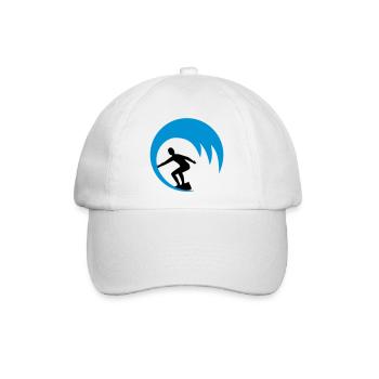 Wellenreiter, Surfer - Baseballkappe - Weiß/Weiß - Vorne