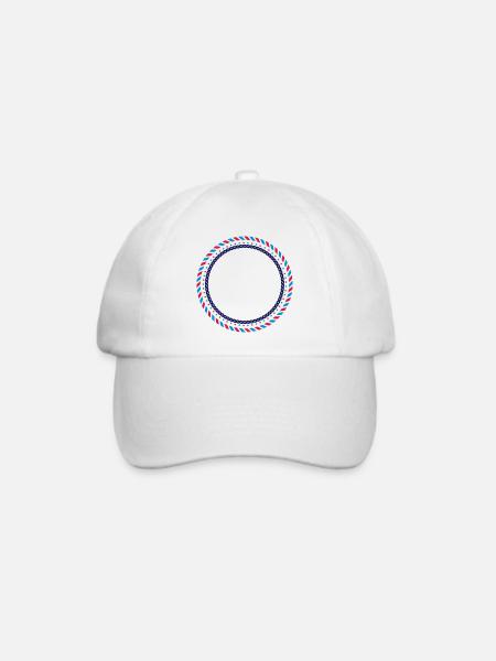 Ein kreisrunder Rahmen - Baseballkappe - Weiß/Weiß