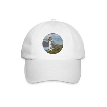 leuchtturm seefahrt küste - Baseballkappe - Weiß/Weiß - Vorne