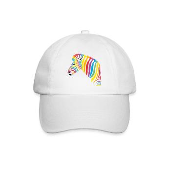 rainbow zebra - Baseballkappe - Weiß/Weiß - Vorne