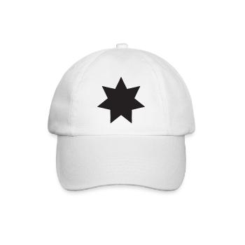 Stern Stern Stern Stern Stern Stern - Baseballkappe - Weiß/Weiß - Vorne