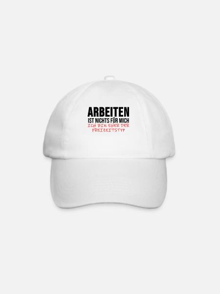 Arbeitslos Shirt Hartz 4 Arbeitslosigkeit Geschenk - Baseballkappe - Weiß/Weiß