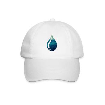 Wassertropfen Wasser - Baseballkappe - Weiß/Weiß - Vorne