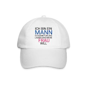 Männer Sprüche - Baseballkappe - Weiß/Weiß - Vorne