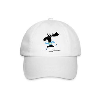 Schweden Elch - Baseballkappe - Weiß/Weiß - Vorne