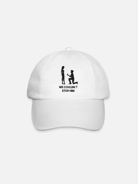 Junggesellenabschied Lustig Spruch Hochzeit Party - Baseballkappe - Weiß/Weiß