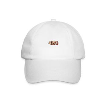 420 Retro - Baseballkappe - Weiß/Weiß - Vorne