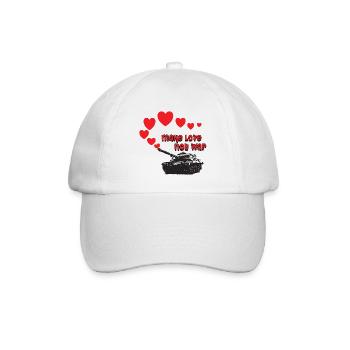 make love not war - Baseballkappe - Weiß/Weiß - Vorne