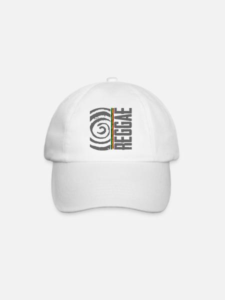 Rastafarbe mit Spirale Design - Baseballkappe - Weiß/Weiß