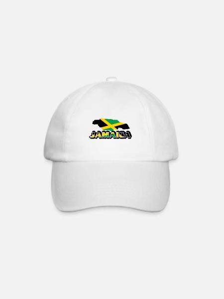 Jamaica Premium Land Country T-shirt - Baseballkappe - Weiß/Weiß