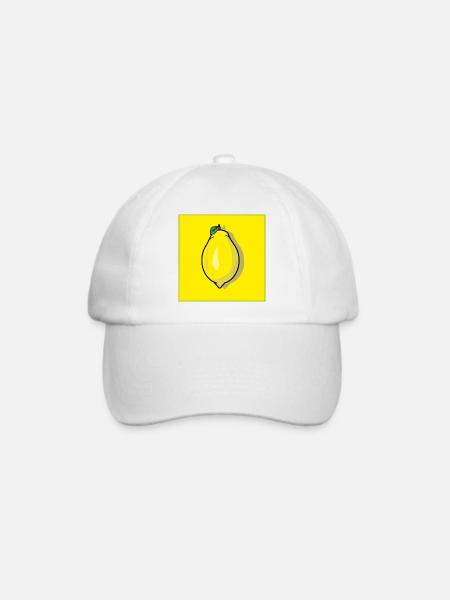 Zitrone Zitrone - Baseballkappe - Weiß/Weiß