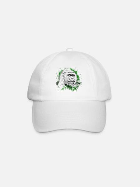 Gorilla - Baseballkappe - Weiß/Weiß