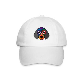 Hypnose Hund in Trance - Baseballkappe - Weiß/Weiß - Vorne