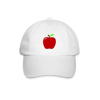 Apfel - Baseballkappe - Weiß/Weiß - Vorne