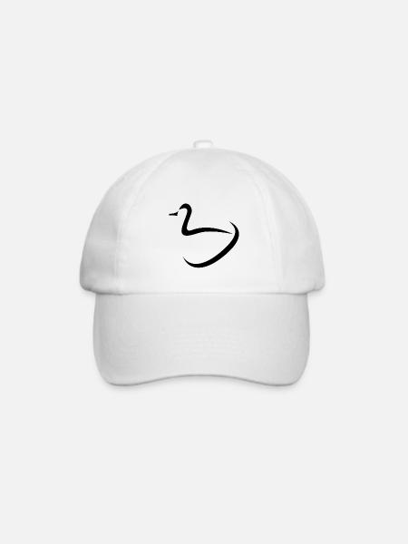 Enten Design - Baseballkappe - Weiß/Weiß