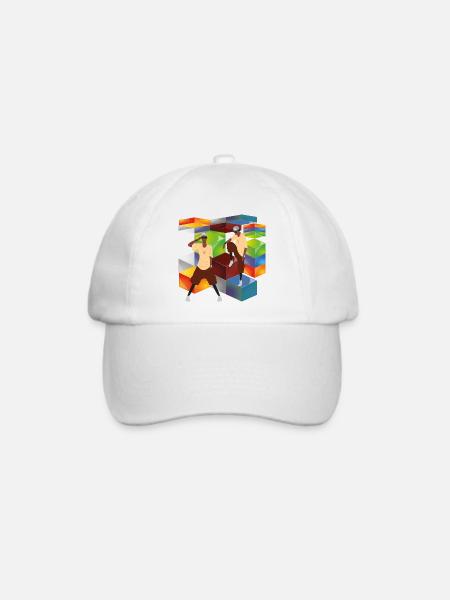 Hip Hop - Baseballkappe - Weiß/Weiß