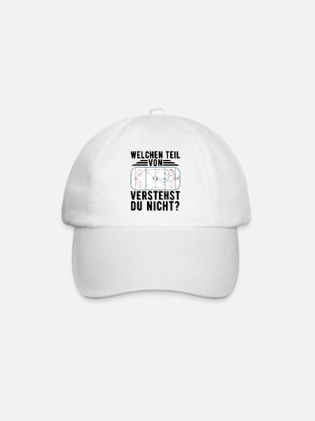 Eishockey | Sport Eishockey Maske Geschenkideen - Baseballkappe - Weiß/Weiß