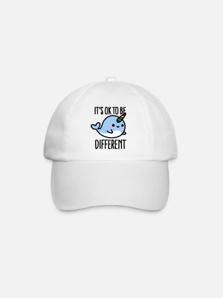 It's ok to be different - Baseballkappe - Weiß/Weiß