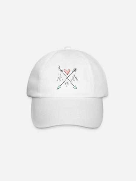 mr_mrs_heart - Baseballkappe - Weiß/Weiß