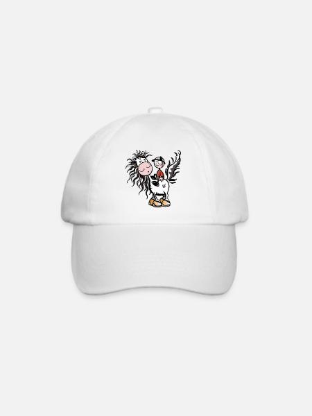 Junge aufm Pferdchen - Baseballkappe - Weiß/Weiß