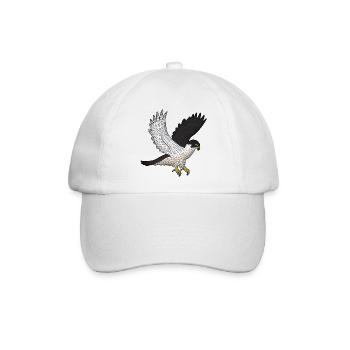 Wanderfalke Fliegt - Baseballkappe - Weiß/Weiß - Vorne