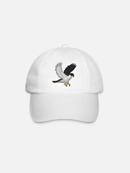 Wanderfalke Fliegt - Baseballkappe - Weiß/Weiß