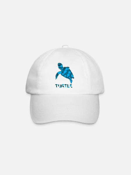 Schildkröte - Turtle - Baseballkappe - Weiß/Weiß