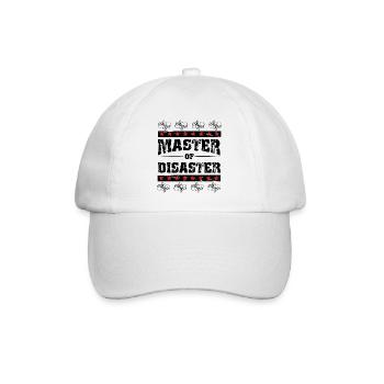 Master of Disaster, schwarz. - Baseballkappe - Weiß/Weiß - Vorne
