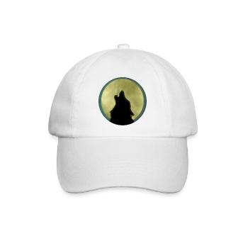 Wolf Mondlicht heulen - Baseballkappe - Weiß/Weiß - Vorne