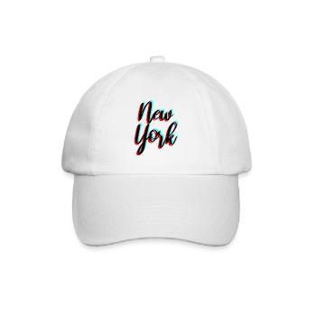 New York - Baseballkappe - Weiß/Weiß - Vorne