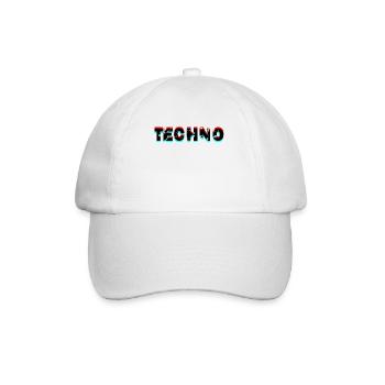 techno music design - Baseballkappe - Weiß/Weiß - Vorne