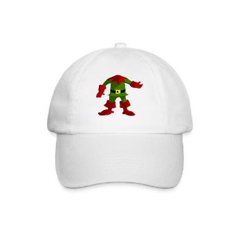 Elf Ugly Christmas Lustige Sprüche - Baseballkappe - Weiß/Weiß - Vorne